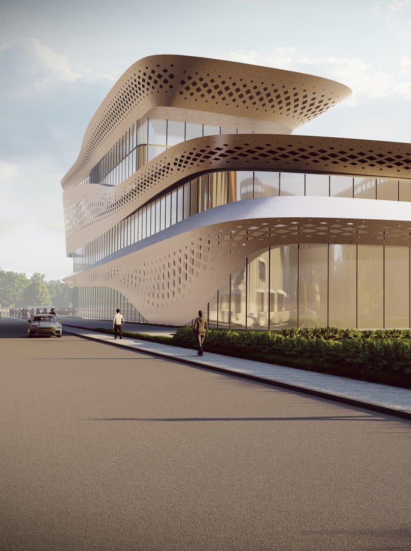 Render of the Amoha Leaf clubhouse